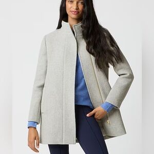J. Crew Light Gray Trench Coat NWOT